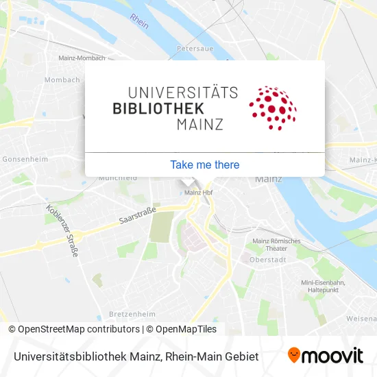Карта Universitätsbibliothek Mainz
