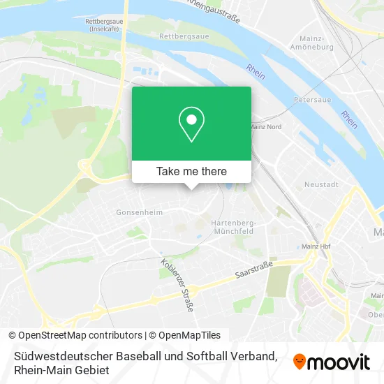 Карта Südwestdeutscher Baseball und Softball Verband