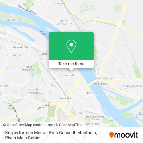 Карта Körperformen Mainz - Ems Gesundheitsstudio