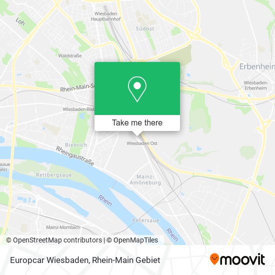 Europcar Wiesbaden map