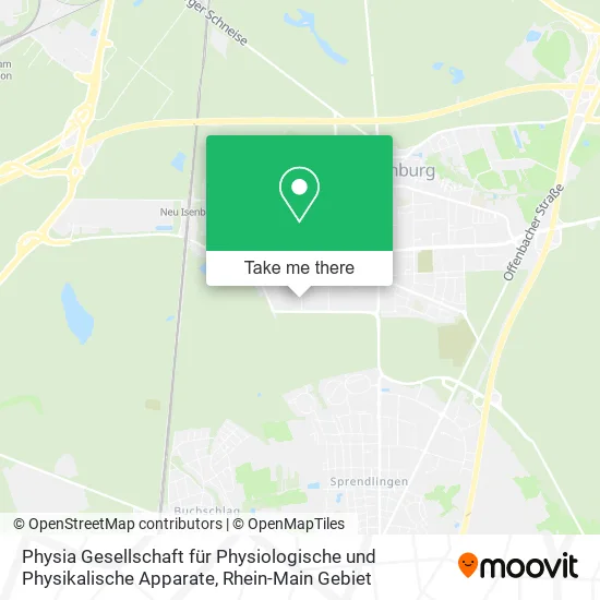 Карта Physia Gesellschaft für Physiologische und Physikalische Apparate