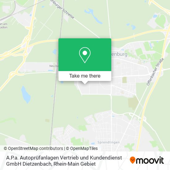 A.P.a. Autoprüfanlagen Vertrieb und Kundendienst GmbH Dietzenbach map