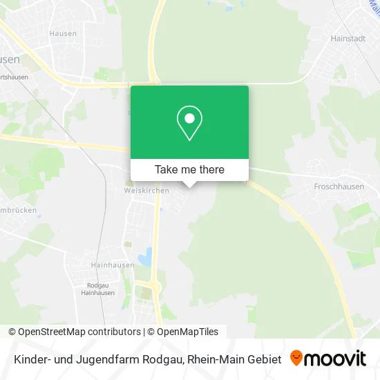 Карта Kinder- und Jugendfarm Rodgau