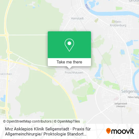 Mvz Asklepios Klinik Seligenstadt - Praxis für Allgemeinchirurgie/ Proktologie Standort Seligensta. map