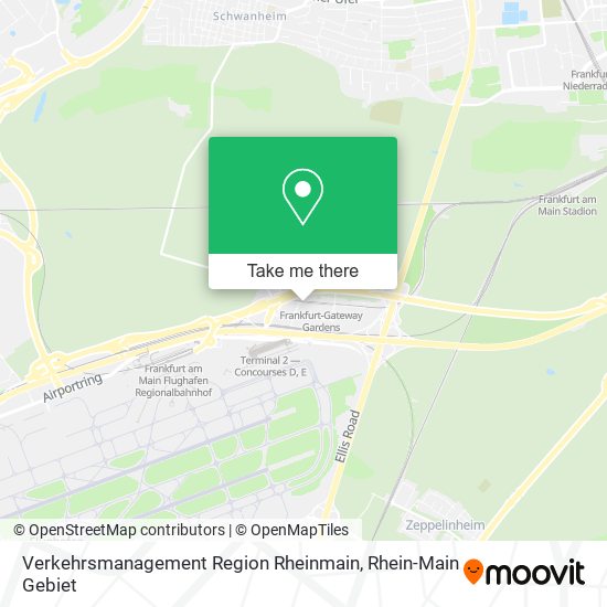 Verkehrsmanagement Region Rheinmain map