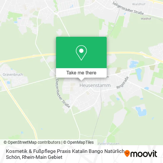 Карта Kosmetik & Fußpflege Praxis Katalin Bango Natürlich Schön
