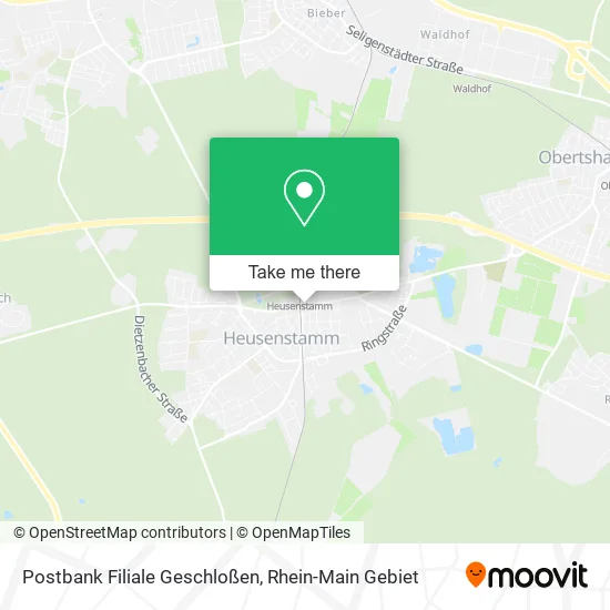 Карта Postbank Filiale Geschloßen