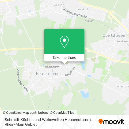 Schmidt Küchen und Wohnwelten Heusenstamm map