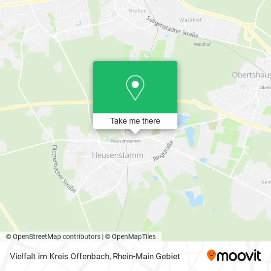 Карта Vielfalt im Kreis Offenbach