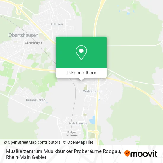Карта Musikerzentrum Musikbunker Proberäume Rodgau