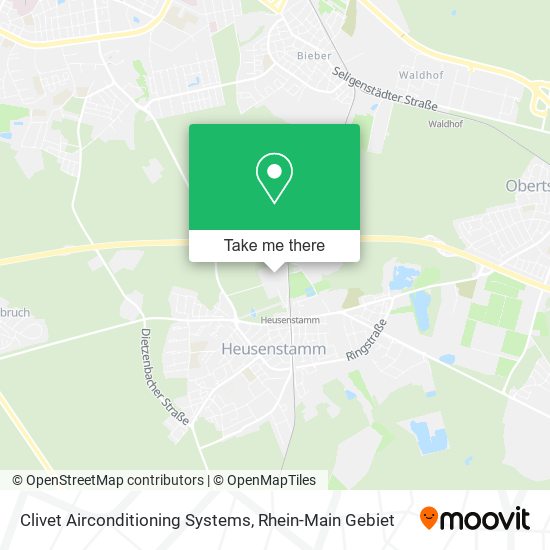 Clivet Airconditioning Systems map