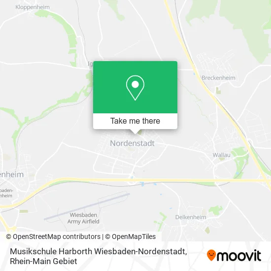 Карта Musikschule Harborth Wiesbaden-Nordenstadt
