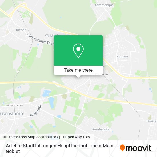 Artefire Stadtführungen Hauptfriedhof map