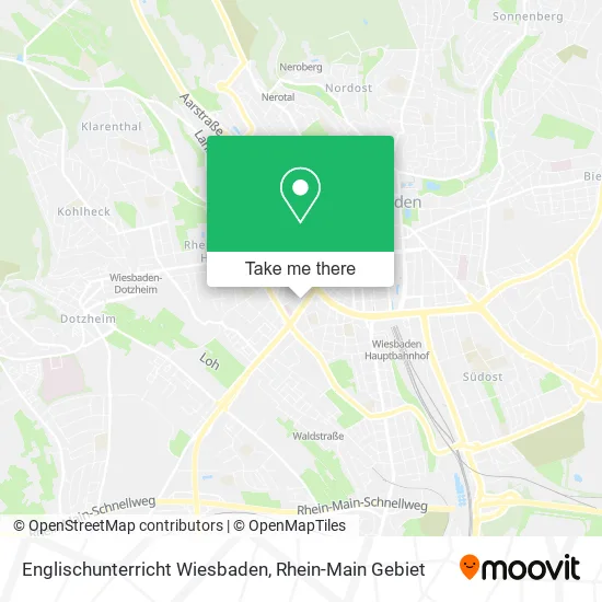 Карта Englischunterricht Wiesbaden
