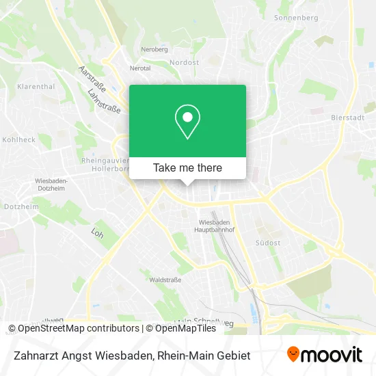 Карта Zahnarzt Angst Wiesbaden