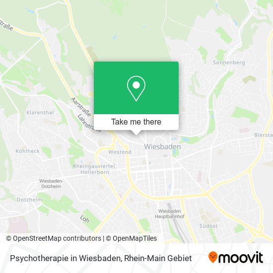 Psychotherapie in Wiesbaden map