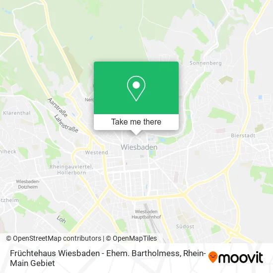 Карта Früchtehaus Wiesbaden - Ehem. Bartholmess