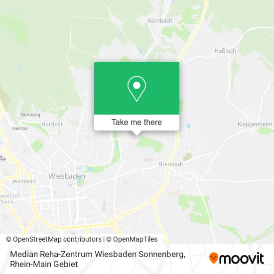 Карта Median Reha-Zentrum Wiesbaden Sonnenberg