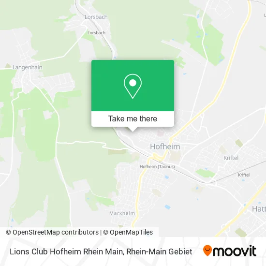 Карта Lions Club Hofheim Rhein Main