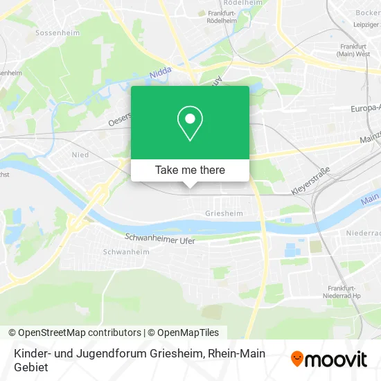 Карта Kinder- und Jugendforum Griesheim