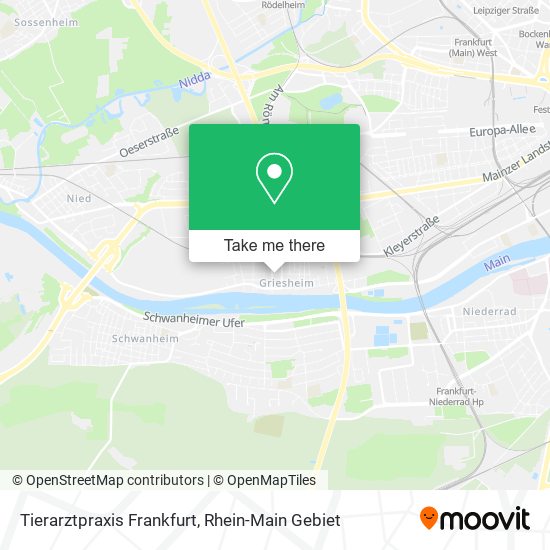 Карта Tierarztpraxis Frankfurt