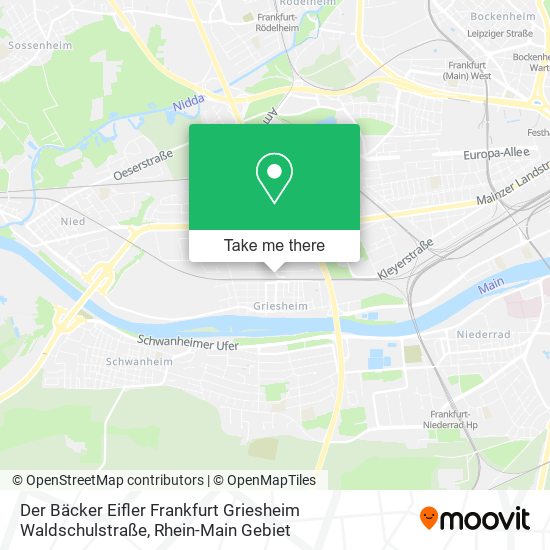Der Bäcker Eifler Frankfurt Griesheim Waldschulstraße map