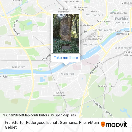 Карта Frankfurter Rudergesellschaft Germania