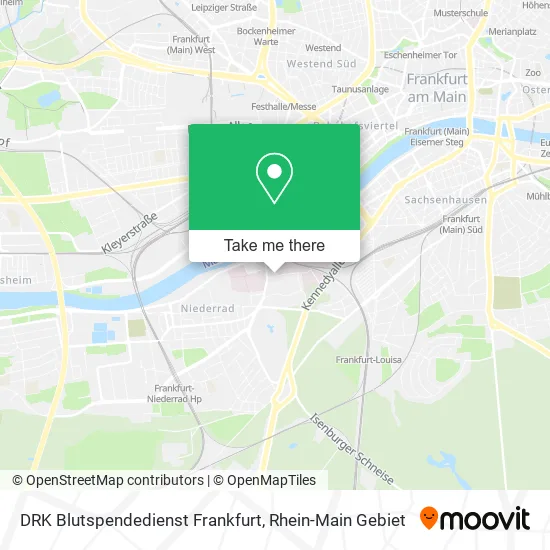 Карта DRK Blutspendedienst Frankfurt