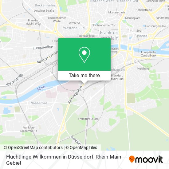 Flüchtlinge Willkommen in Düsseldorf map