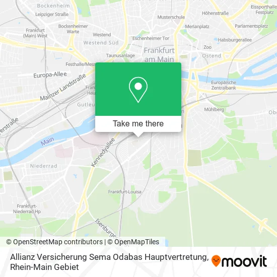 Карта Allianz Versicherung Sema Odabas Hauptvertretung