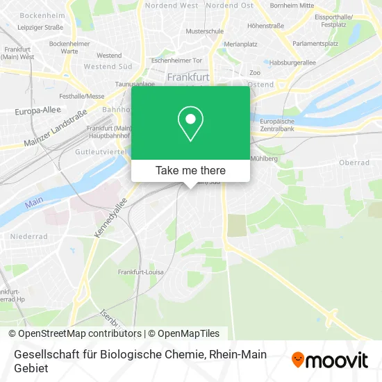 Карта Gesellschaft für Biologische Chemie