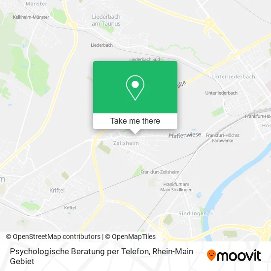 Карта Psychologische Beratung per Telefon