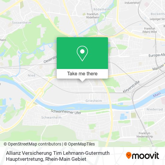 Карта Allianz Versicherung Tim Lehmann-Gutermuth Hauptvertretung