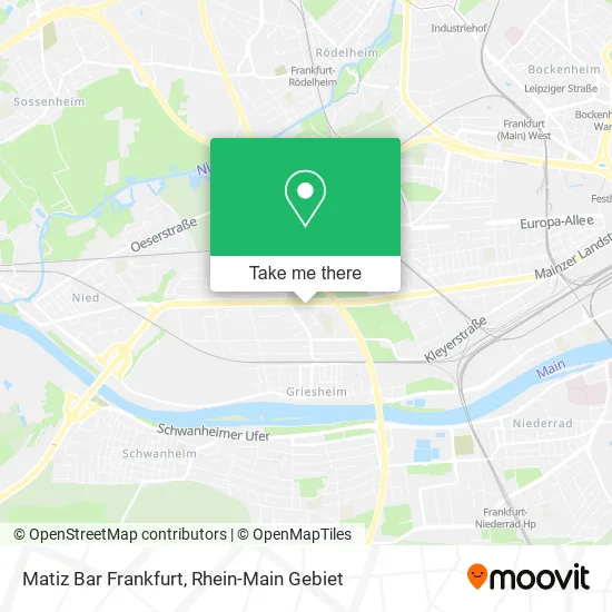 Карта Matiz Bar Frankfurt
