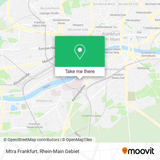 Карта Mtra Frankfurt