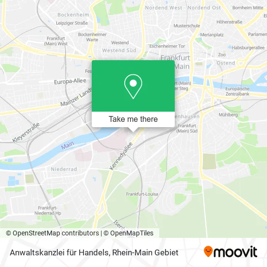 Карта Anwaltskanzlei für Handels