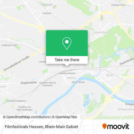 Карта Filmfestivals Hessen