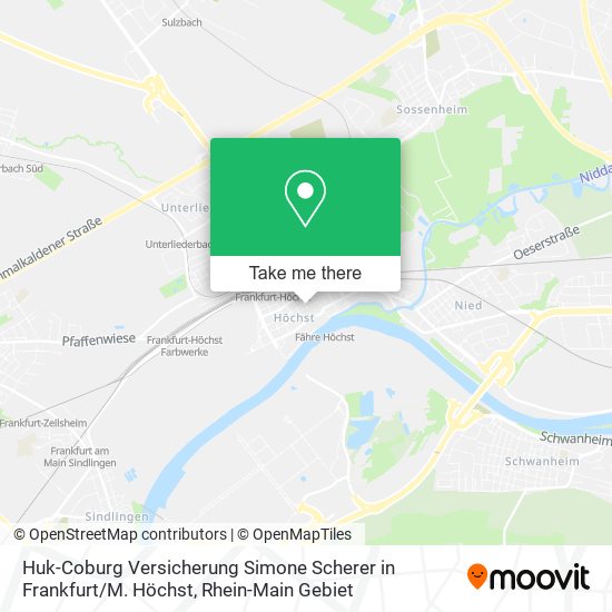 Huk-Coburg Versicherung Simone Scherer in Frankfurt / M. Höchst map