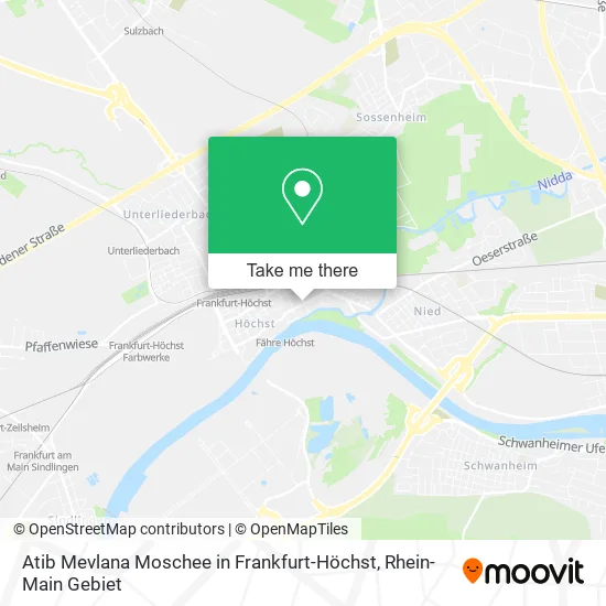 Карта Atib Mevlana Moschee in Frankfurt-Höchst