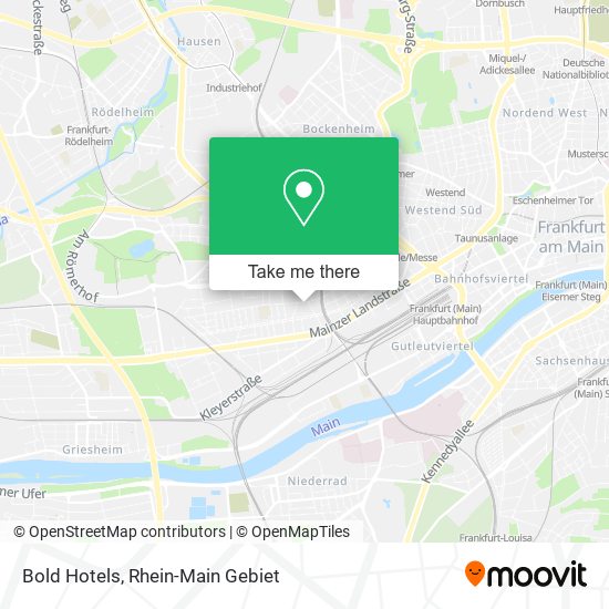 Bold Hotels map