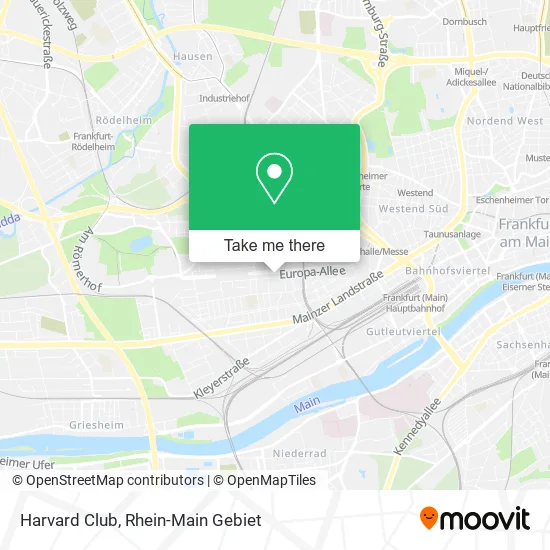 Карта Harvard Club