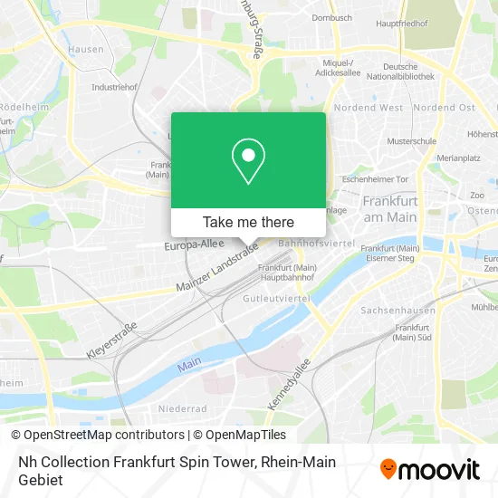 Карта Nh Collection Frankfurt Spin Tower