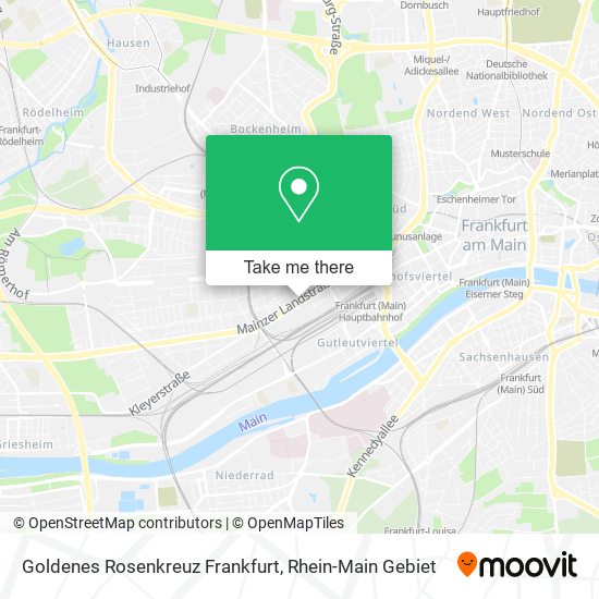 Goldenes Rosenkreuz Frankfurt map