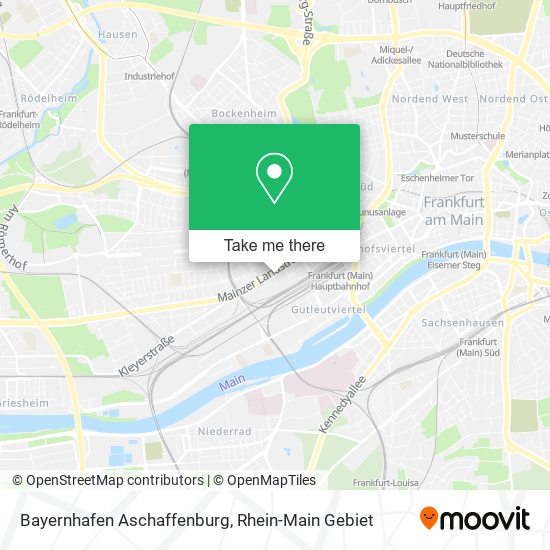 Bayernhafen Aschaffenburg map
