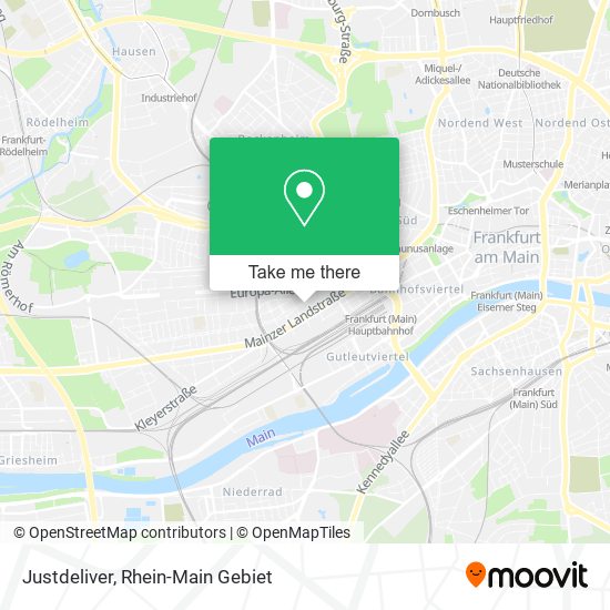 Justdeliver map