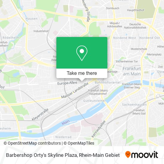 Barbershop Orty's Skyline Plaza map