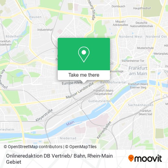 Карта Onlineredaktion DB Vertrieb/ Bahn