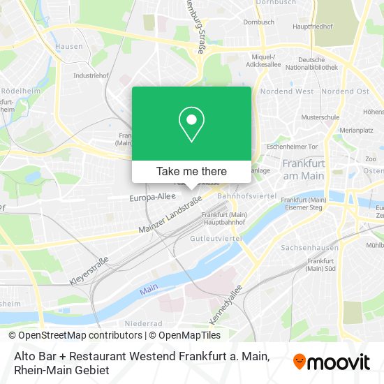 Alto Bar + Restaurant Westend Frankfurt a. Main map