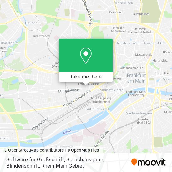 Software für Großschrift, Sprachausgabe, Blindenschrift map