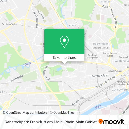 Карта Rebstockpark Frankfurt am Main